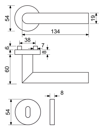 Okov za vrata Richter RK.L-FORM (MD)