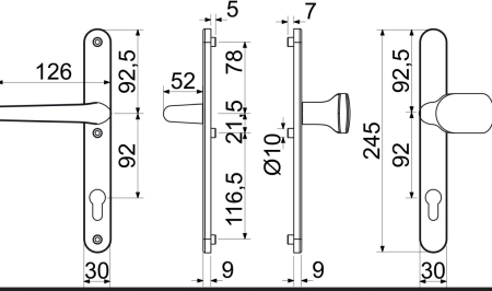 Okov za ulazna vrata RICHTER RHD.005.92 (F7016)