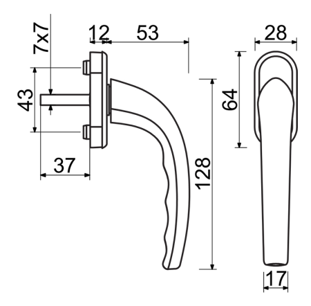 Prozorska ručka Richter RHW.005 (F9016)