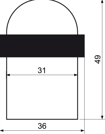 Granica za vrata RICHTER RDS.073.AB (antička bronca)