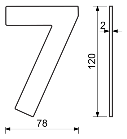 Kućni broj RICHTER RN.120L (crna)