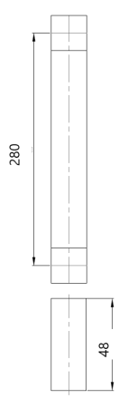 RUČKA TWIN FOSIL 304/280mm (NI-SAT-A) - kom.