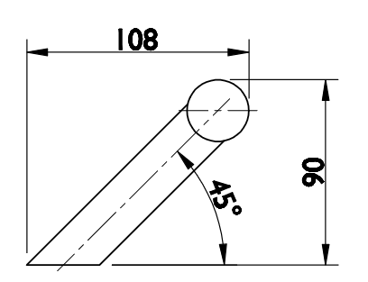 Ručka TWIN BF 118010 (E) - kosa - par