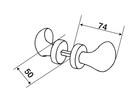 KUGLICA ZA VRATA TWIN F507 (CH-SAT)