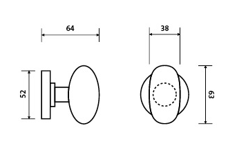 Vrata BALL TWIN PF34 HB (A - sjajni mesing)