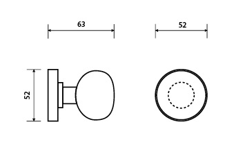 Vrata BALL TWIN PF35/HB (CH - sjajni krom)