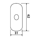 TIPKA ZA ZVONO TWIN F510 (CH - sjajni krom)