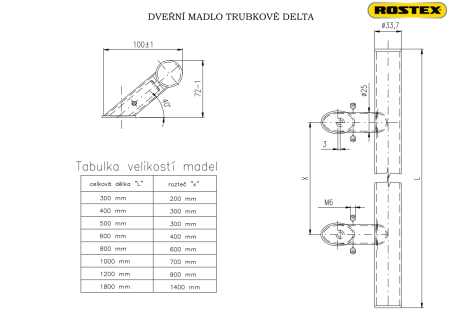 Kvaka za vrata ROSTEX DELTA (crna)