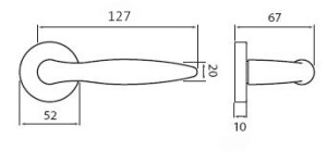 Okov za vrata TWIN NICOL P 401 (XR)