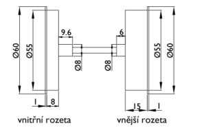 Sigurnosna rozeta TWIN H 2038KSF DEF (E)