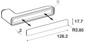 Okov za vrata TWIN INNER P 660 FREE HR (CH-SAT) - bez ispune