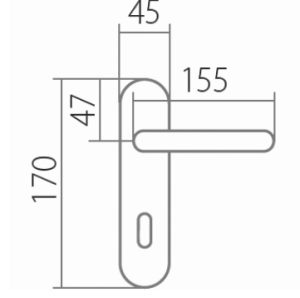 Okov za vrata TWIN UFO H 1801KU (E)