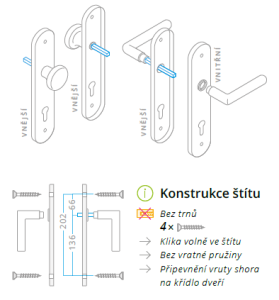 Okov za vrata ACT Cina OV ECO (INOX)