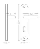 Okov za vrata ACT Dora OV ECO (INOX)