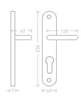 Okov za vrata ACT Dora OV ECO (INOX)