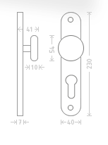 Okov za vrata ACT Dora OV ECO (INOX)