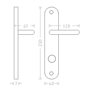 Okov za vrata ACT Dora OV ECO (INOX)