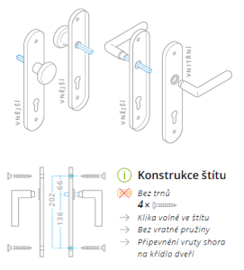 Okov za vrata ACT Dora OV ECO (INOX)