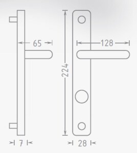 Okov za vrata ACT Euro UŠ (INOX)