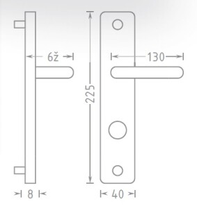 Okov za vrata ACT Ilsa HR ECO (INOX)