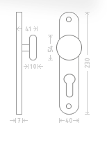 Okov za vrata ACT Lida OV ECO (INOX)