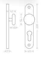 Okov za vrata ACT Luka OV ECO (INOX)