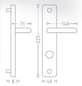 Okov za vrata ACT Pipa HR ECO (INOX)