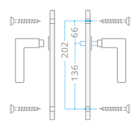 Okov za vrata ACT Pipa OV ECO (INOX)