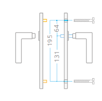 Okov za vrata ACT Tipa HR ECO (INOX)