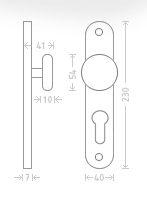 Okov za vrata ACT Una OV ECO (INOX)